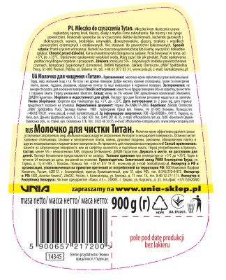 Tytan Cytryna, mleczko czyszczące, 900g