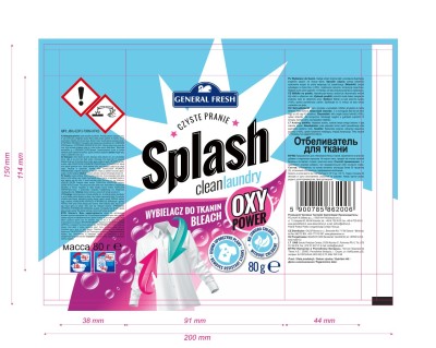 Splash, General Fresh, wybielacz do tkanin, 80g