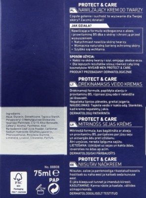 Nivea For Men Protect & Care krem nawilżający do twarzy 75ml