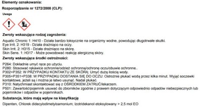 VC 440 Smelpol, skoncentrowany, antybakteryjny preparat rozkładający szkodliwe związki siarkowodorowe, zachodzące w procesach gnilnych, 1l