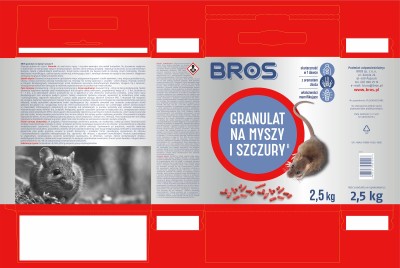 Bros trutka w granulacie na myszy i szczury 2,5 kg