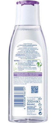 Nivea, Pielęgnujący płyn micelarny, skóra wrażliwa, 200ml