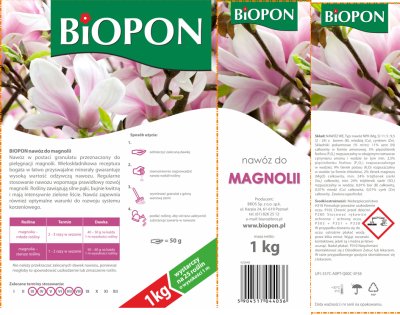 Biopon, nawóz granulowany do magnolii, 1kg