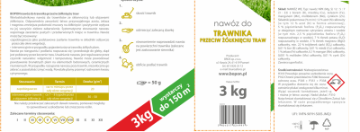 Biopon, nawóz granulowany do trawnika przeciw żółknięciu, 3kg