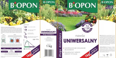 Biopon, długo działający nawóz granulowany uniwersalny, 1kg