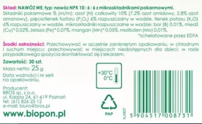 Biopon, pałeczki nawozowe uniwersalne, 30 sztuk