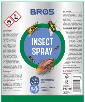 Bros Insekt Spray środek do zwalczania wszystkich insektów w sprayu 300ml