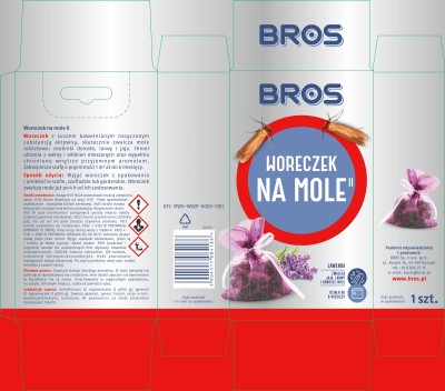 Bros Lawendowy woreczek na mole 1 sztuka