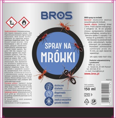 Bros preparat do zwalczania mrówek spray 150ml