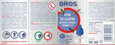 Bros Elektro płyn zapasowy do urządzenia elektrycznego 3w1 na muchy komary i mrówki 60 nocy