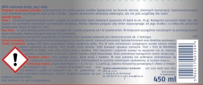 Bros odstraszający preparat na krety psy i koty 350ml+100ml gratis