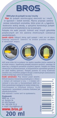 Bros płyn do pułapki na osy i muchy 200ml