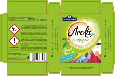 Arola, General Fresh, Fresh Breeze, Odświeżający dysk do szaf i szafek, 1 sztuka