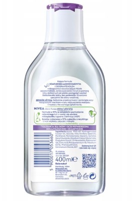 Nivea, Pielęgnujący płyn micelarny, skóra wrażliwa, 400ml