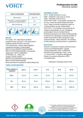 VC 225 Kampur, skoncentrowany środek przeznaczony do mycia wodoodpornych podłoży, marmur,lastriko,podłogi kamienne, 10l