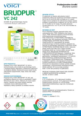 VC 242 Brudpur, skoncentrowany środek do usuwania tłustego brudu, 10l