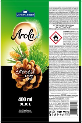 Arola, General Fresh, Leśny, odświeżacz powietrza, aerozol 400ml