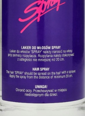 Spray, Lakier do włosów, atomizer 120ml