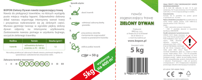 Biopon, Zielony Dywan nawóz granulowany do trawnika , 5kg