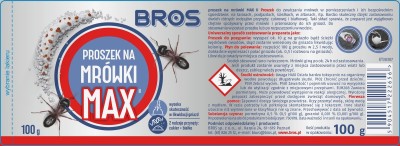 Bros Max proszek do zwalczania mrówek 100g