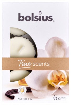 Bolsius True Scents, Wanilia, podgrzewacz 6szt, 4 godziny