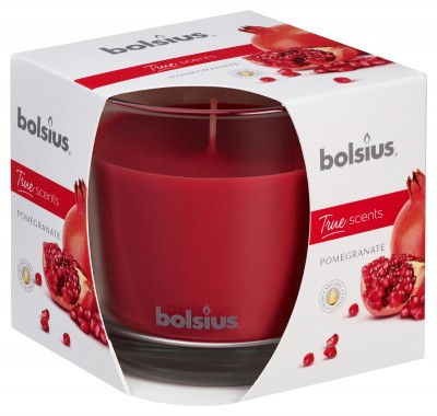 Bolsius True Scents, Granat, świeca w szkle 95/95mm