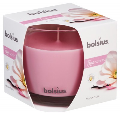 Bolsius True Scents, Magnolia, świeca w szkle 95/95mm