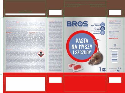 Bros trutka w formie pasty na myszy i szczury 1 kg 