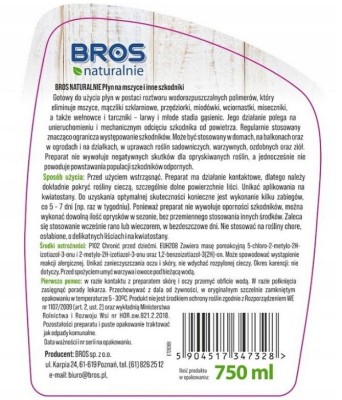 Bros naturalny środek odstraszający mszyce i inne szkodniki w sprayu 750ml 