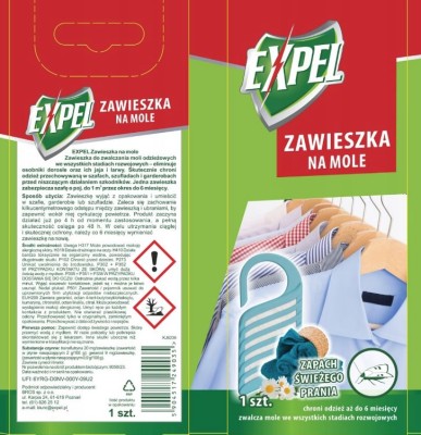 Expel zapach świeżego prania zawieszka na mole 1 sztuka