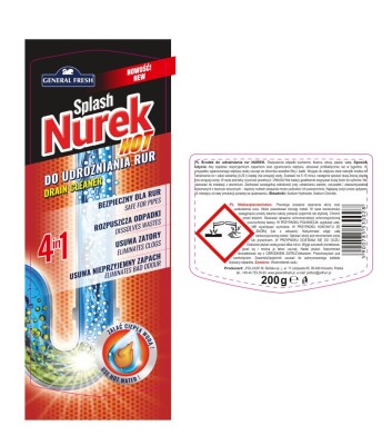 Nurek General Fresh do zalania ciepłą wodą środek do udrażniania rur 200g